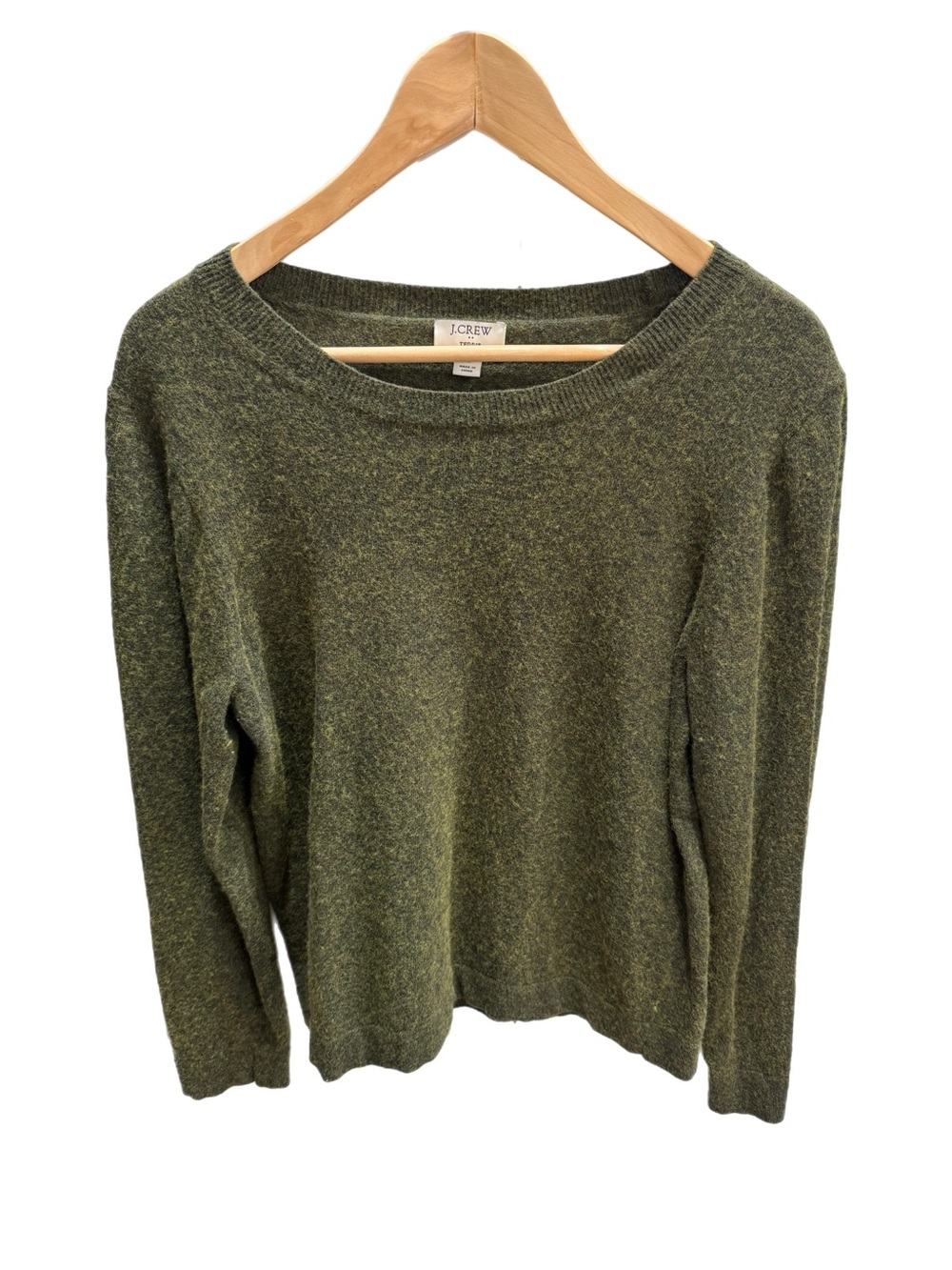 J.Crew Olive Green Crewneck Sweater L